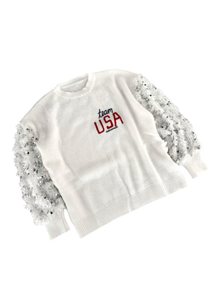 'Team USA, Winter Edition' Painted Sweater