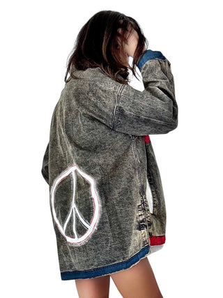 'Patchwork & Peace' Painted Jacket