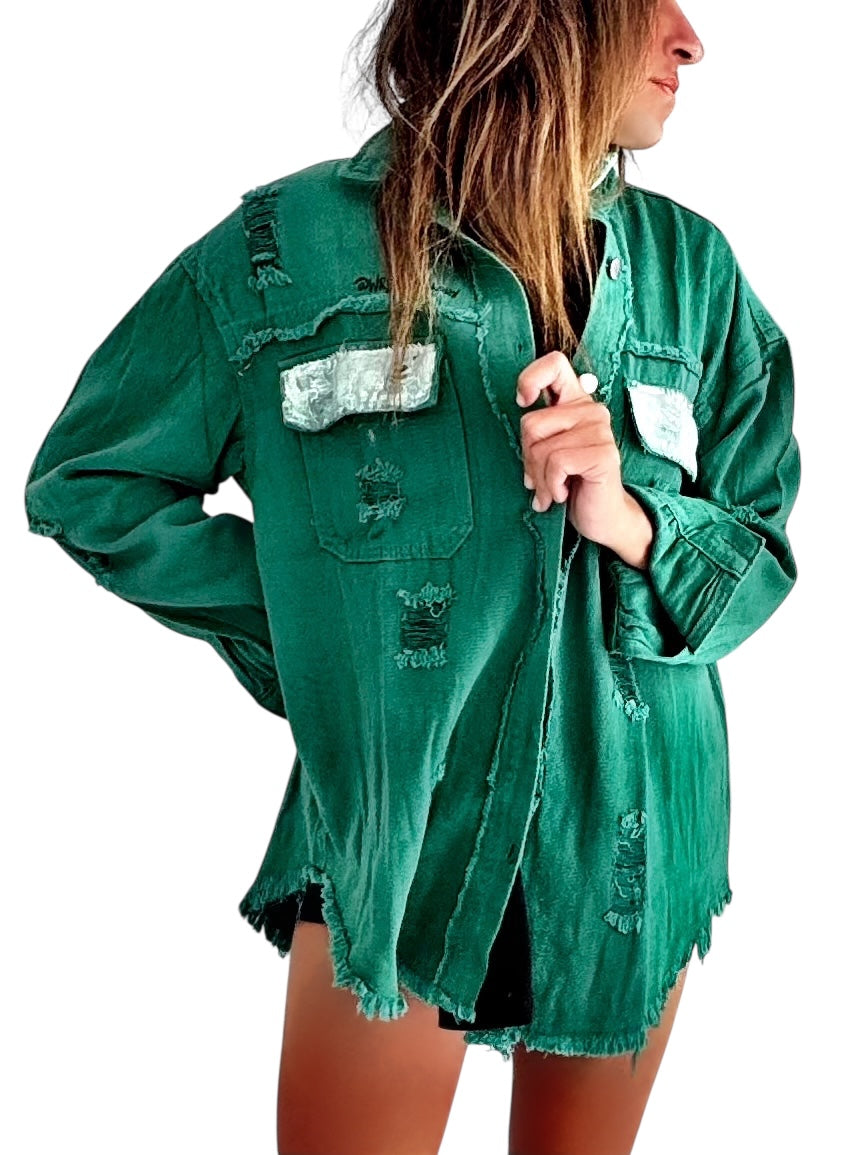 'Love & Tennis' Painted Jacket