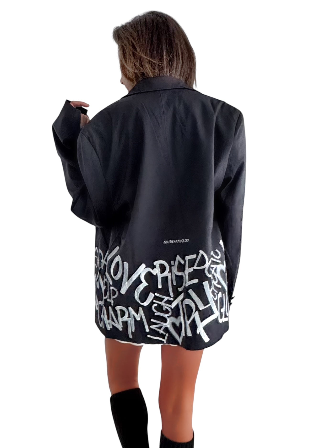 'Graffiti Vibes' Painted Blazer