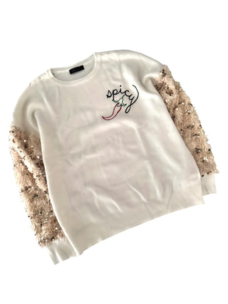 'Spicy' Painted Knit Sweater