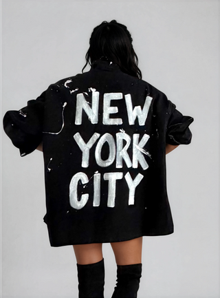 'NYC' Painted Jacket