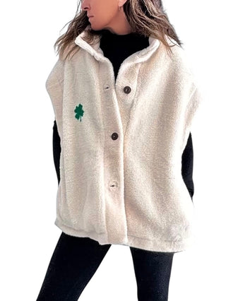 'Clover Kisses' Painted Vest