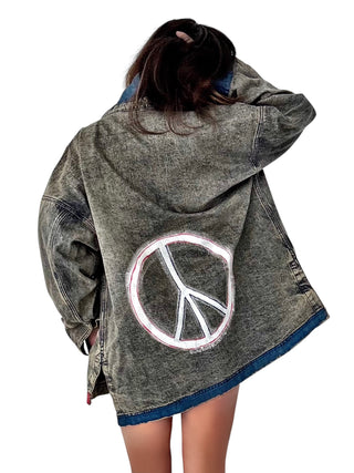 'Patchwork & Peace' Painted Jacket