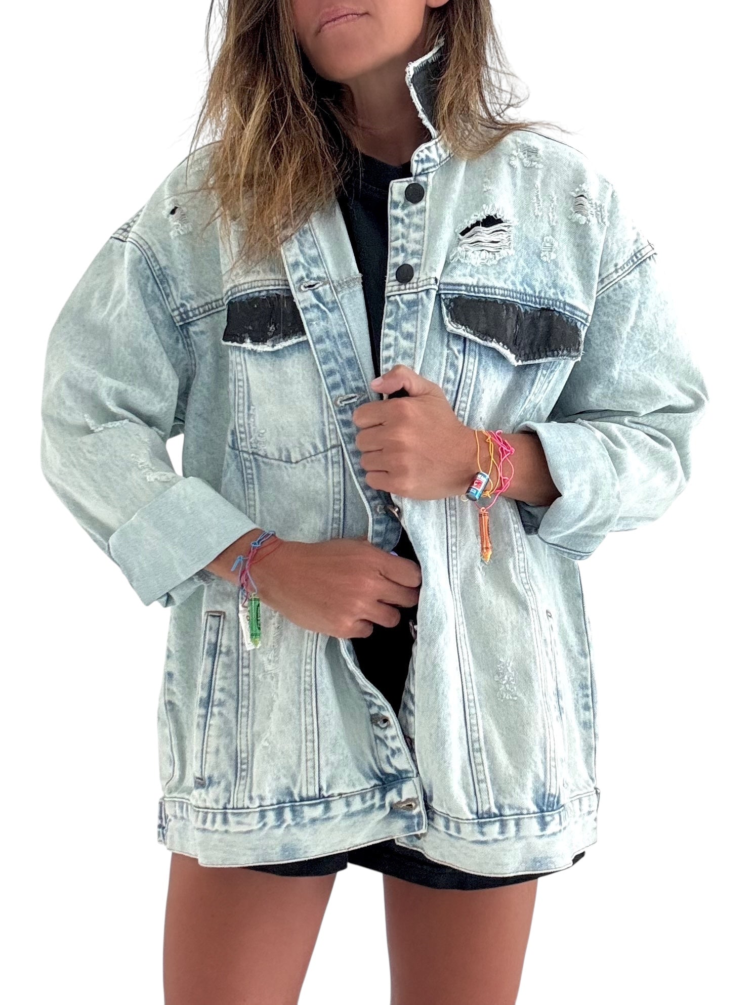 'Basic But Nostalgic' Denim Jacket & Charm Bracelets