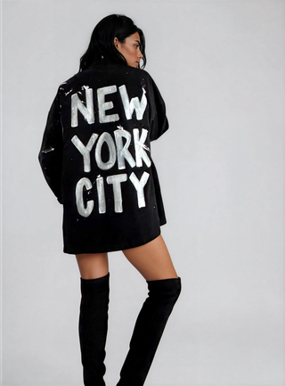 'NYC' Painted Jacket