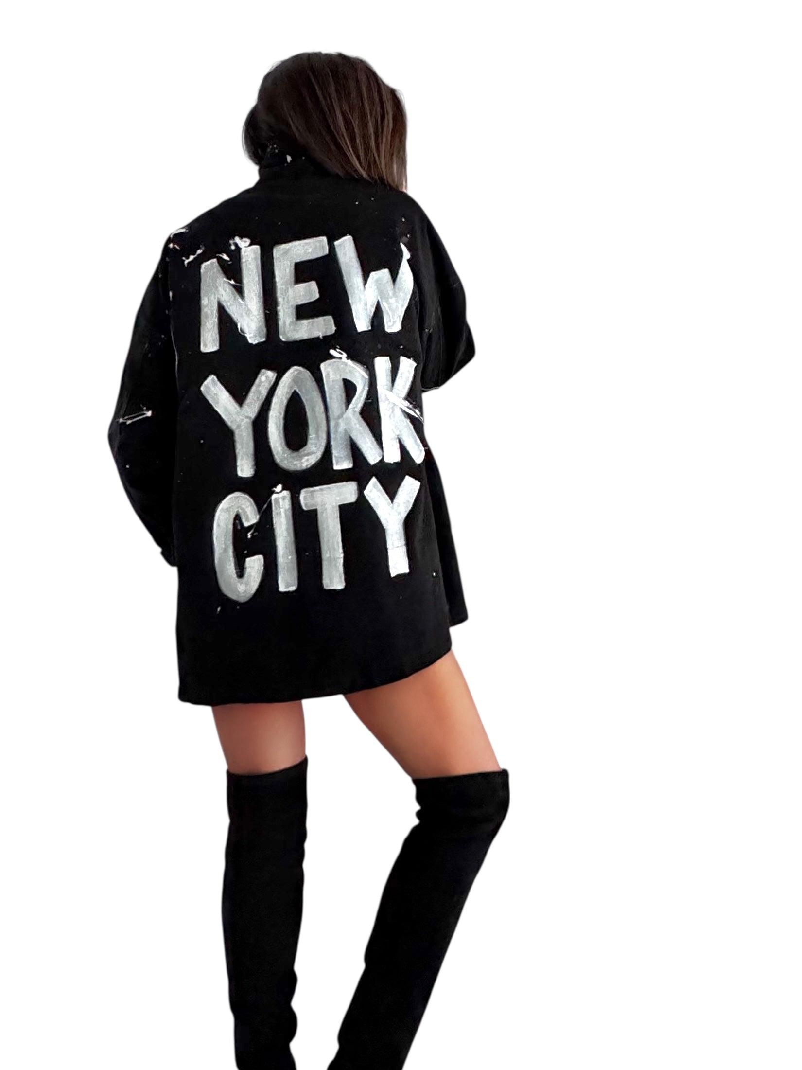 'NYC' Painted Jacket