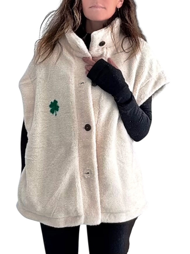 'Clover Kisses' Painted Vest