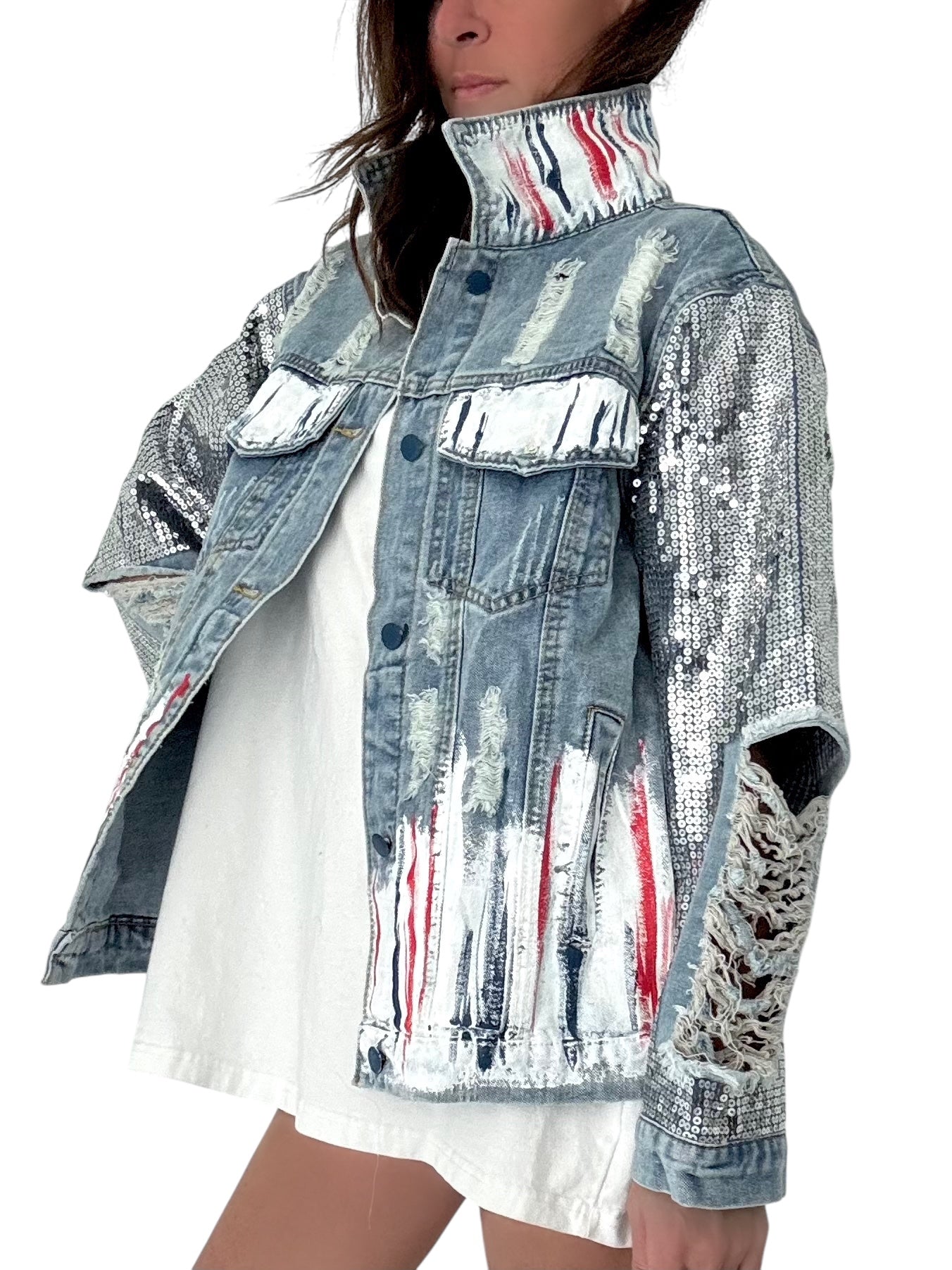 EARLY ACCESS 'Red, White and Beyond' Painted Jacket
