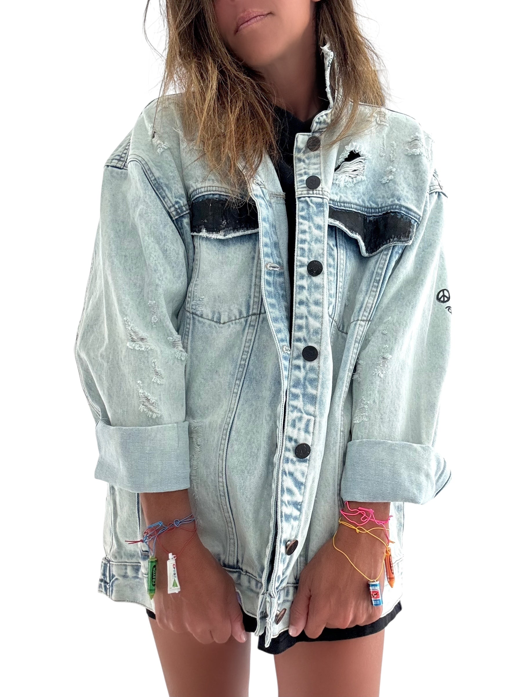 'Basic But Nostalgic' Denim Jacket & Charm Bracelets