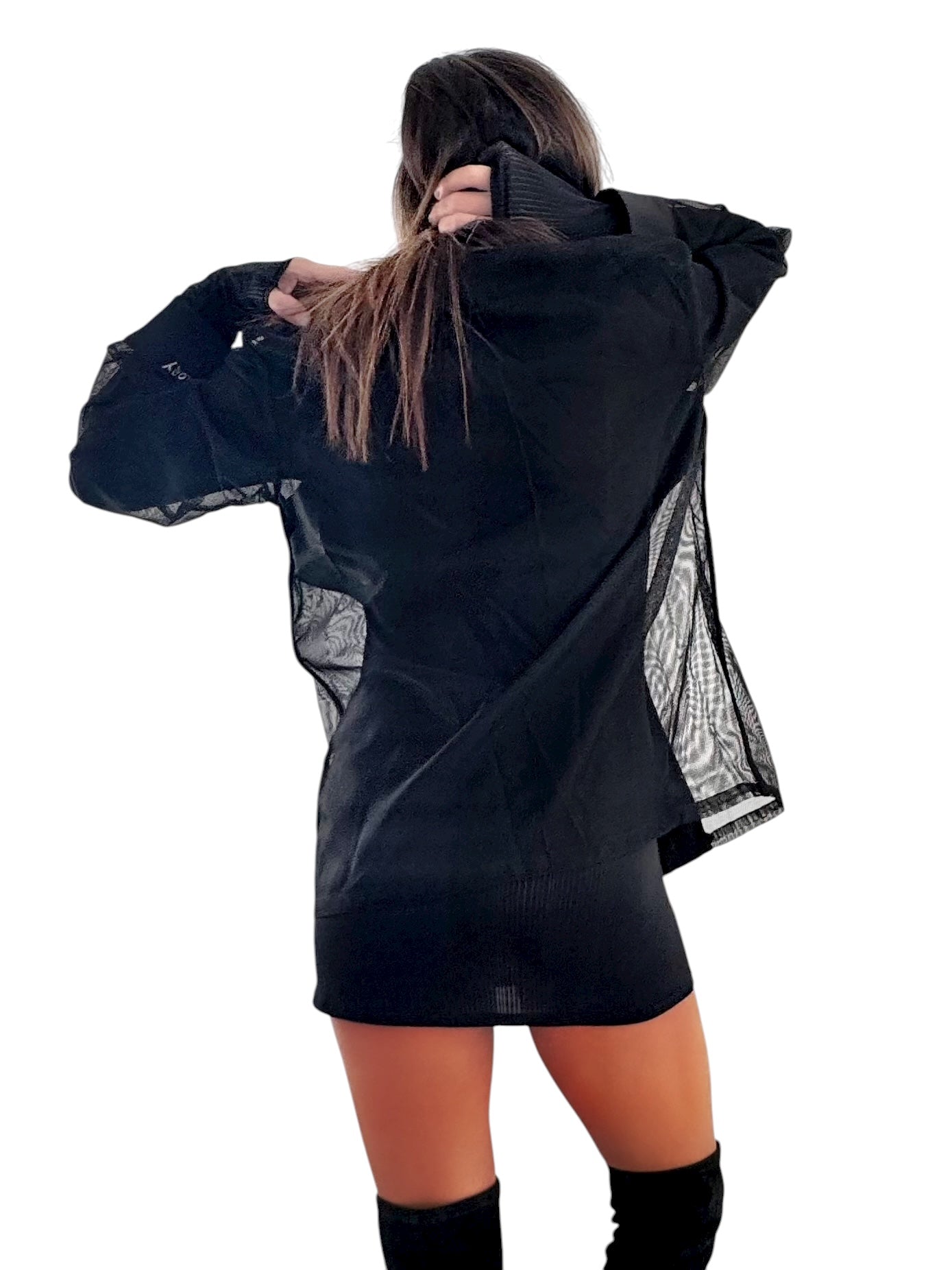 'Metallic & Mesh' Painted Blazer