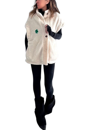 'Clover Kisses' Painted Vest