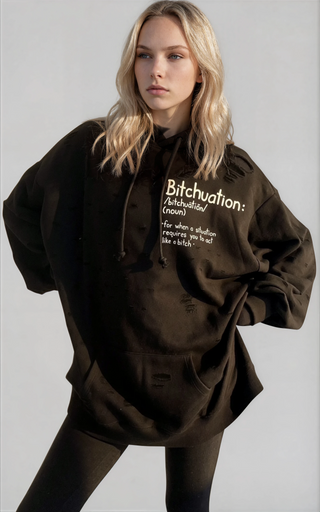 'B*tchuation' Painted Hoodie