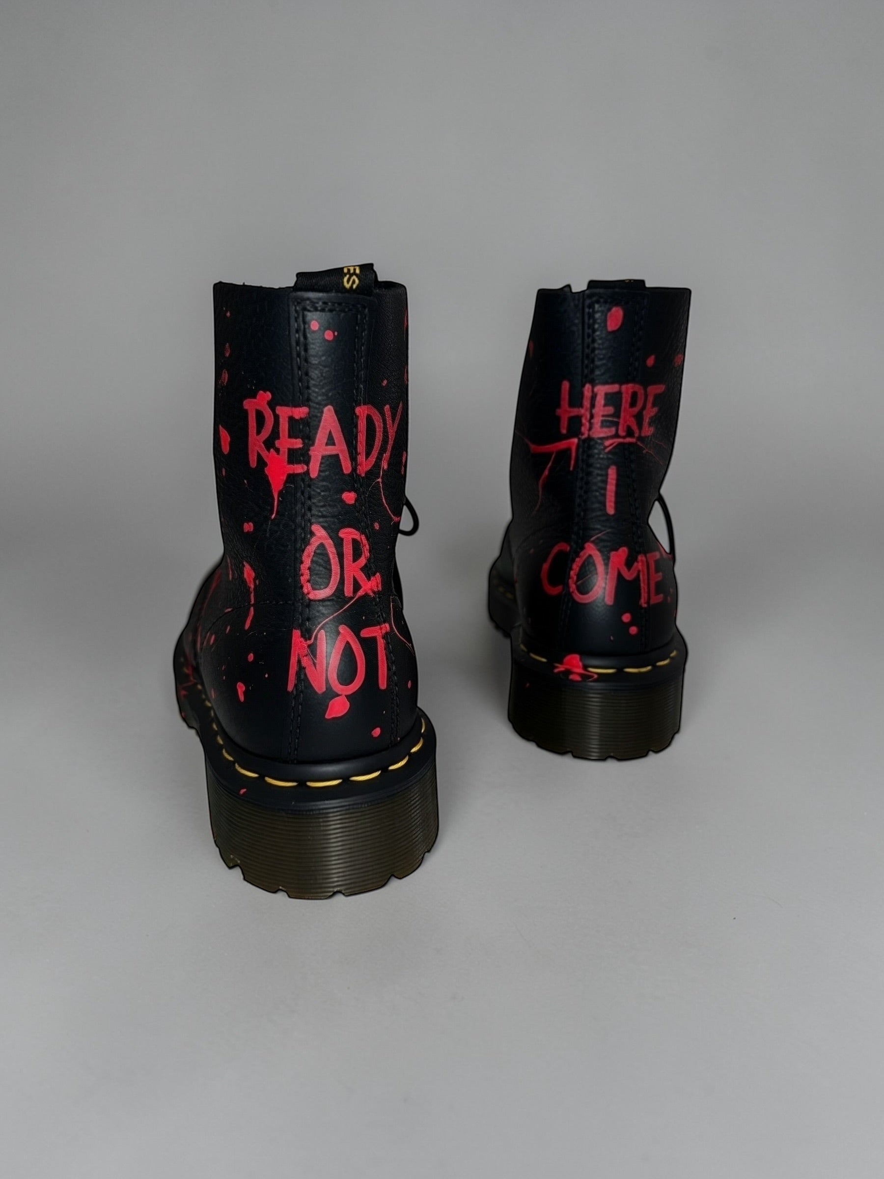 'Ready Or Not' x W+G Painted Dr Martens