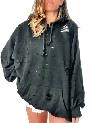 'Basic But Graffiti' Black Personalized Hoodie