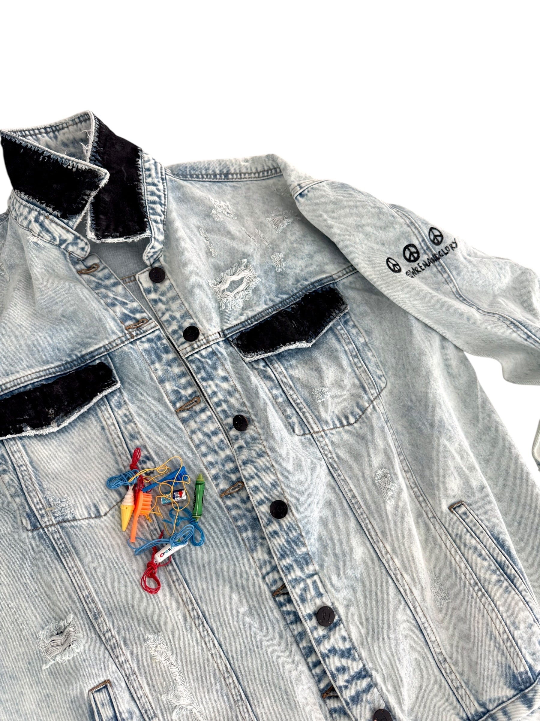 'Basic But Nostalgic' Denim Jacket & Charm Bracelets