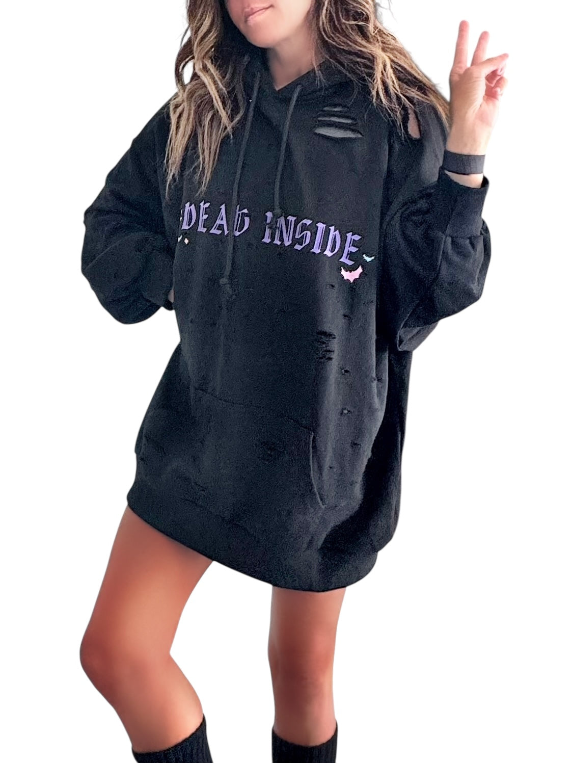 'Dead Inside' Painted Sweatshirt