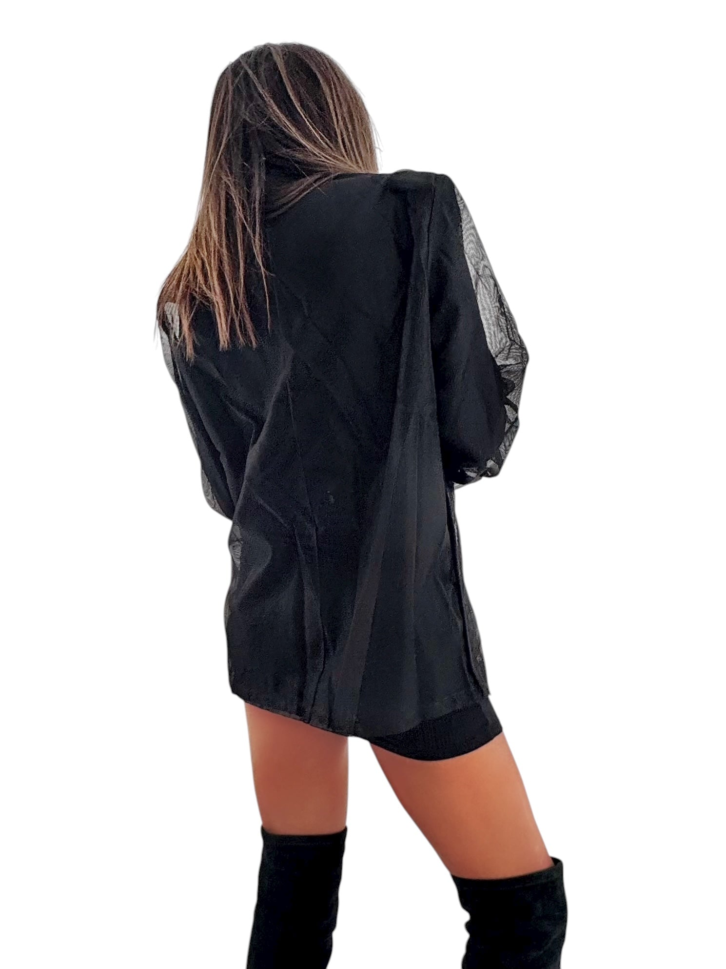 'Metallic & Mesh' Painted Blazer