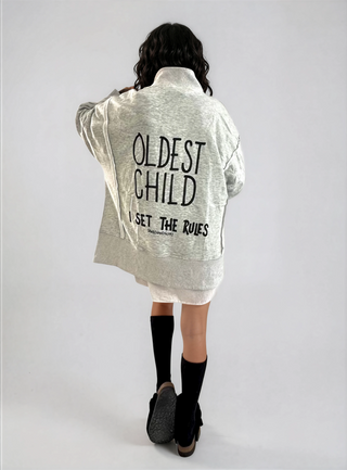 'The Oldest' Painted Quarter Zip