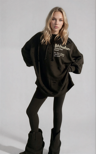 'B*tchuation' Painted Hoodie