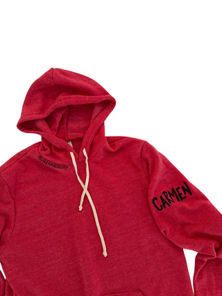 'Basic But Personalized' Painted Red Hoodie