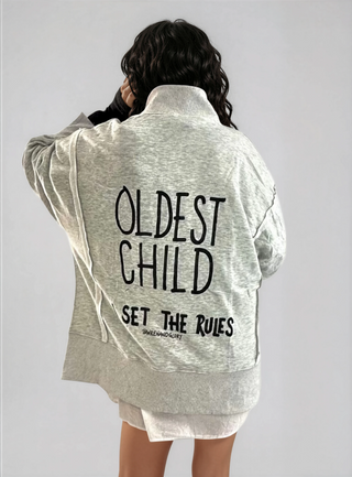 'The Oldest' Painted Quarter Zip