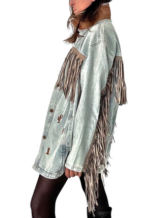 'My Cowboy Jacket' Denim & Fringe Jacket