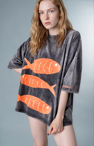 'Go Fish' Painted T Shirt