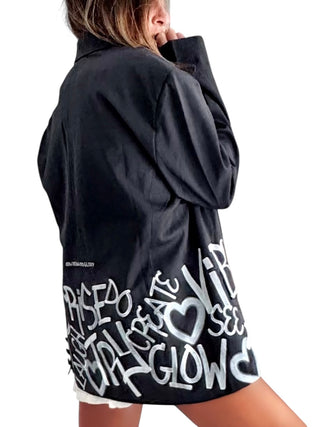 'Graffiti Vibes' Painted Blazer