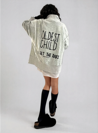 'The Oldest' Painted Quarter Zip