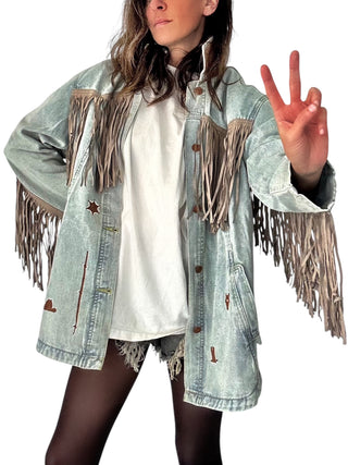 'My Cowboy Jacket' Denim & Fringe Jacket