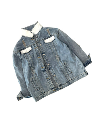 'Martini Love' Painted Denim Jacket