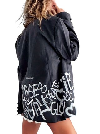 'Graffiti Vibes' Painted Blazer