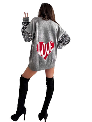 'Lovely' Painted Knit Sweater