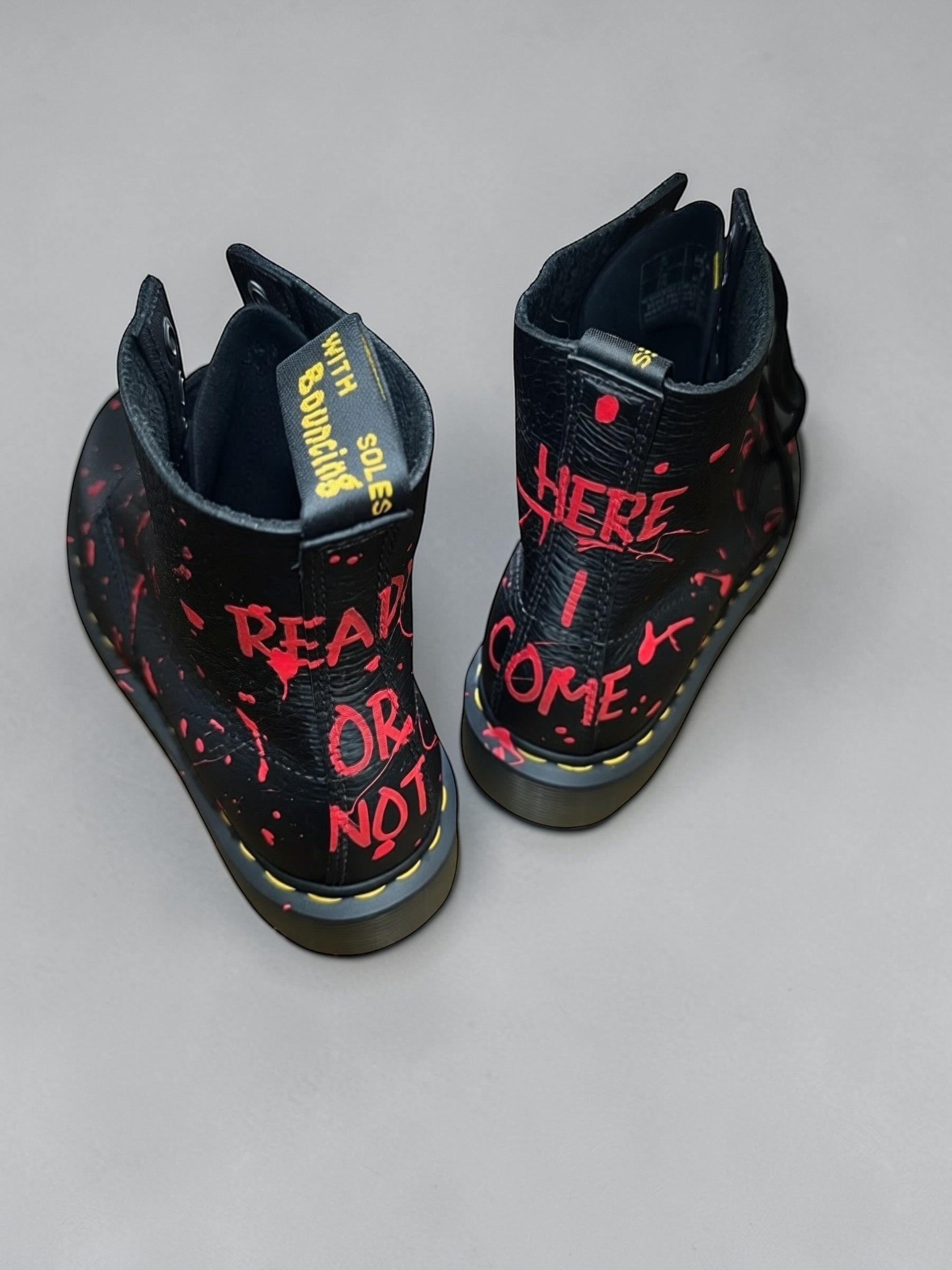 'Ready Or Not' x W+G Painted Dr Martens