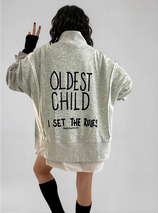 'The Oldest' Painted Quarter Zip
