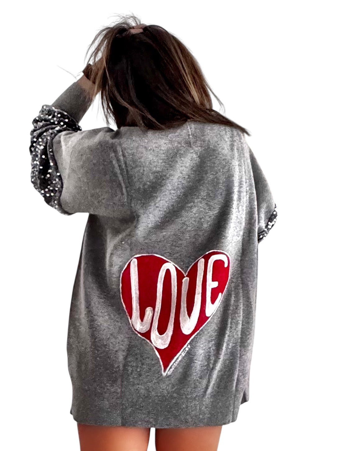 'Lovely' Painted Knit Sweater