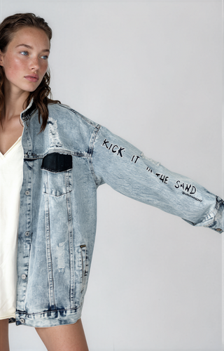 'Bikini Vibes' Denim Jacket