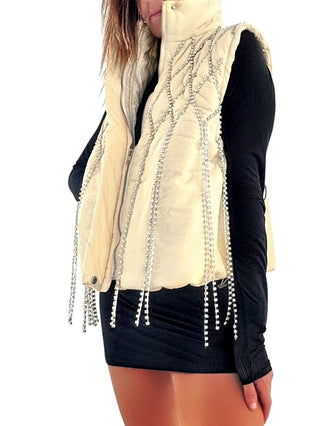 'But First, Champagne' Painted Vest
