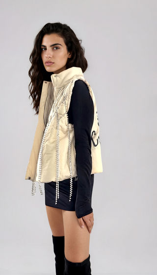 'But First, Champagne' Painted Vest