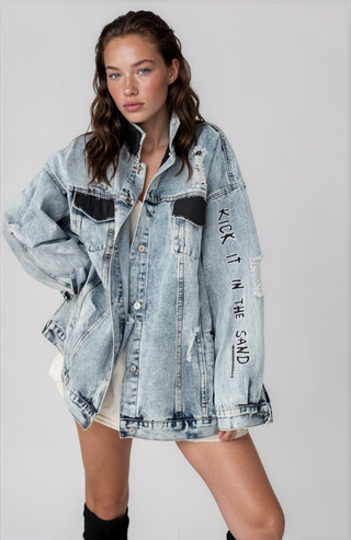 'Bikini Vibes' Denim Jacket