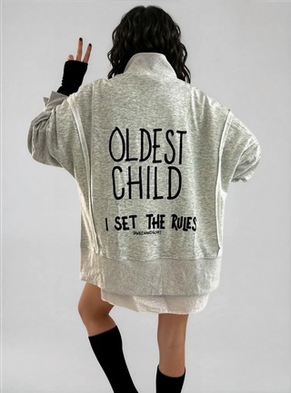 'The Oldest' Painted Quarter Zip