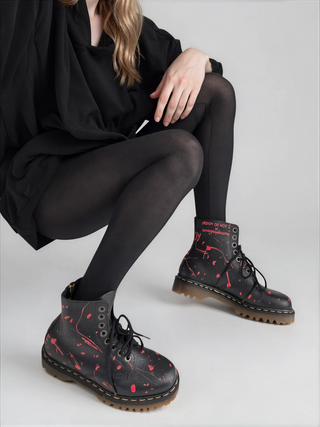 'Ready Or Not' x W+G Painted Dr Martens