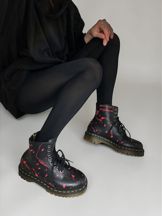 'Ready Or Not' x W+G Painted Dr Martens