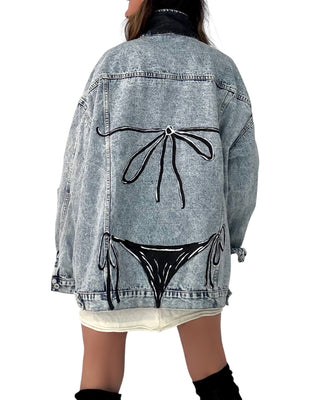 'Bikini Vibes' Denim Jacket