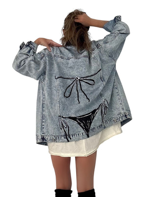 'Bikini Vibes' Denim Jacket