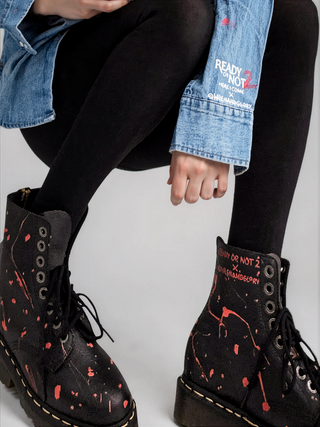 'Ready Or Not' x W+G Painted Dr Martens