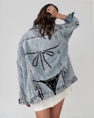 'Bikini Vibes' Denim Jacket