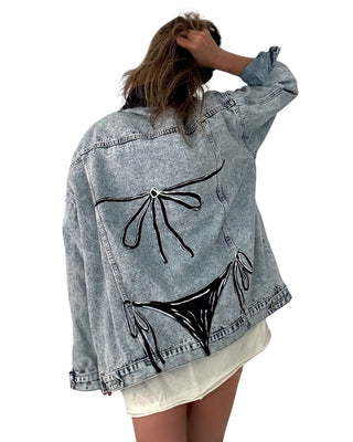 'Bikini Vibes' Denim Jacket