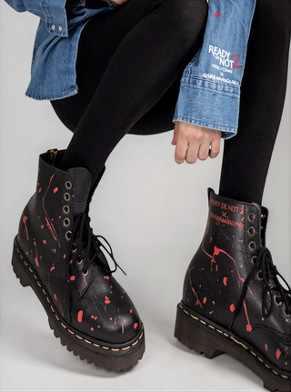 'Ready Or Not' x W+G Painted Dr Martens